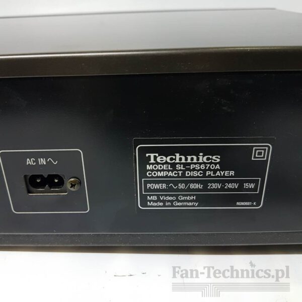 Odtwarzacz Technics CD SL-PS670A - obrazek 10