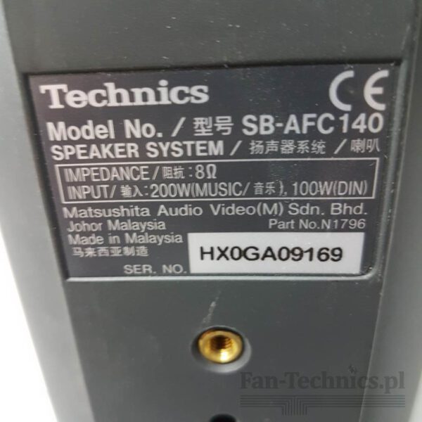 Kolumna centralna Technics SB-AFC140 - obrazek 6