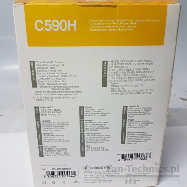 Słuchawki stereo Cresyn C590H - obrazek 3