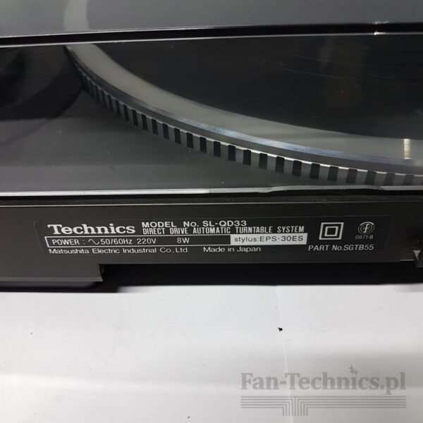 Gramofon Technics SL-QD33 - obrazek 10