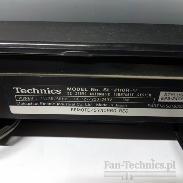 Gramofon Technics SL-J110R - obrazek 8