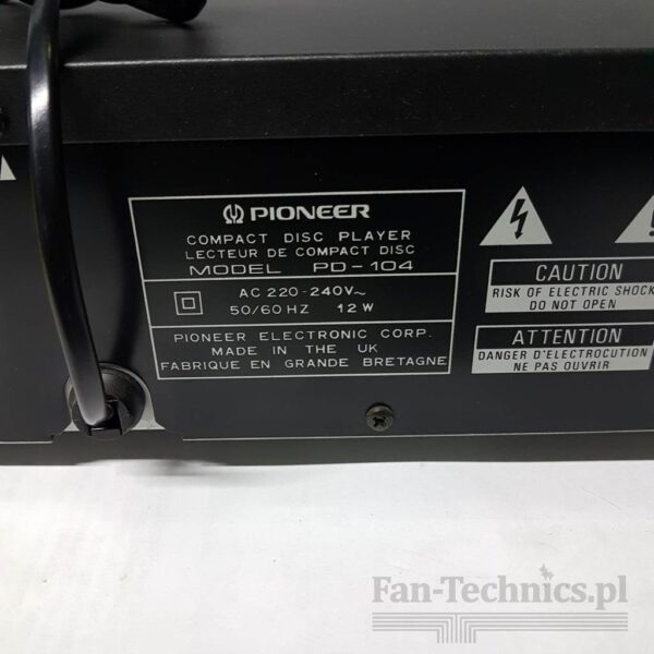 Odtwarzacz CD Pioneer PD-104 - obrazek 11