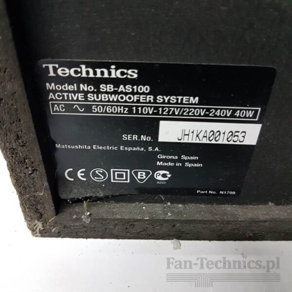 Subwoofer Technics SB-AS100 - obrazek 7