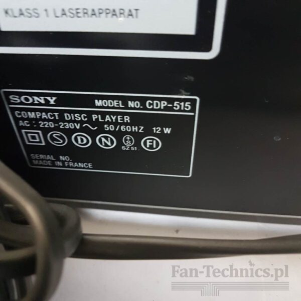 Odtwarzacz CD Sony CDP-515 - obrazek 11