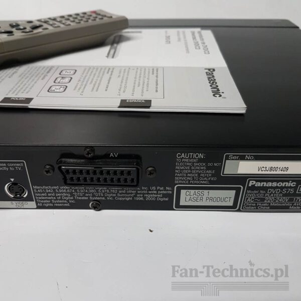 Odtwarzacz DVD Panasonic S-75 - obrazek 10