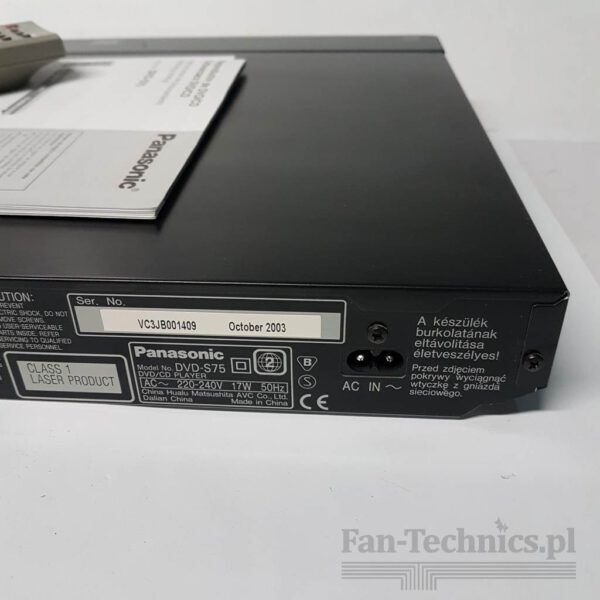 Odtwarzacz DVD Panasonic S-75 - obrazek 11