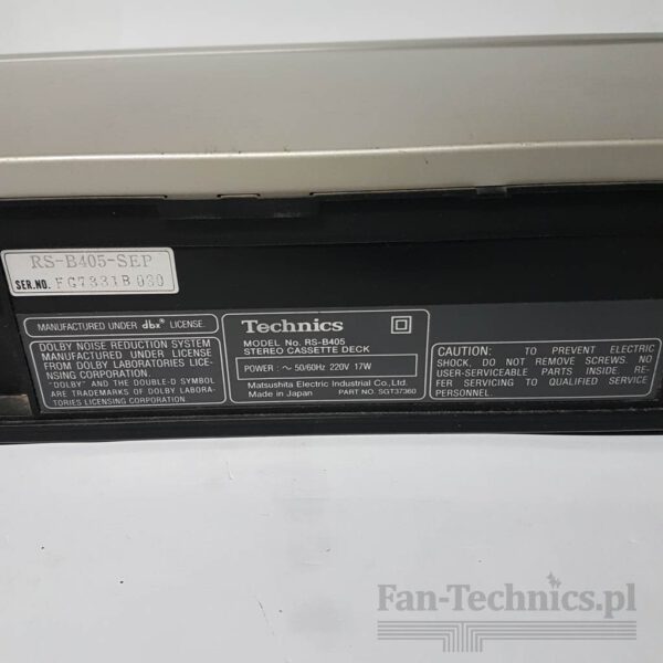 Magnetofon Technics RS-B405 dbx - obrazek 10